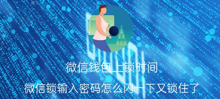 微信钱包上锁时间 微信锁输入密码怎么闪一下又锁住了？